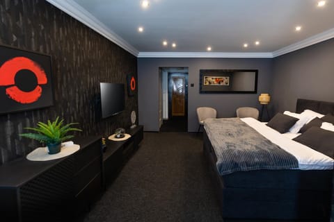 Bed, TV and multimedia, Photo of the whole room, Bedroom