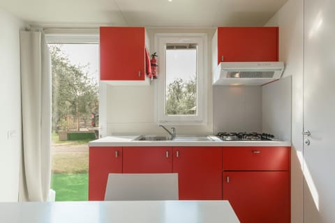 Kitchen or kitchenette, stove, kitchen