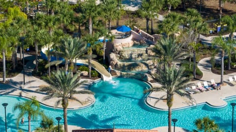 Property building, Pool view, Swimming pool, sunbed
