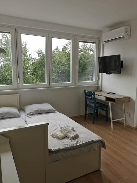 Bed, TV and multimedia, Living room, air conditioner