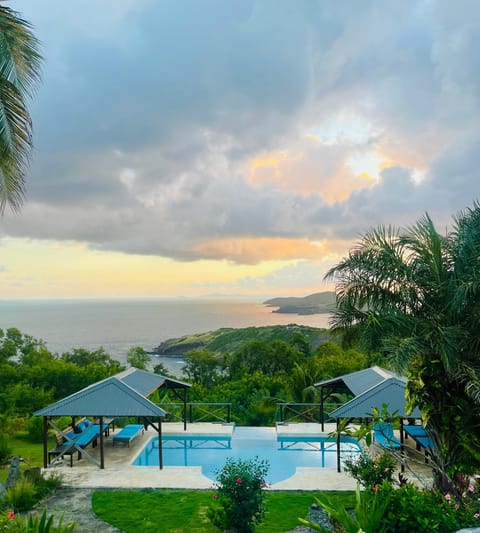 Natural landscape, Pool view, Sea view, Swimming pool, Sunset