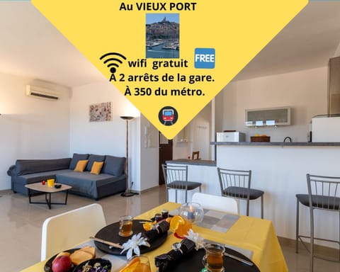 Kitchen or kitchenette, Living room, Dining area, air conditioner