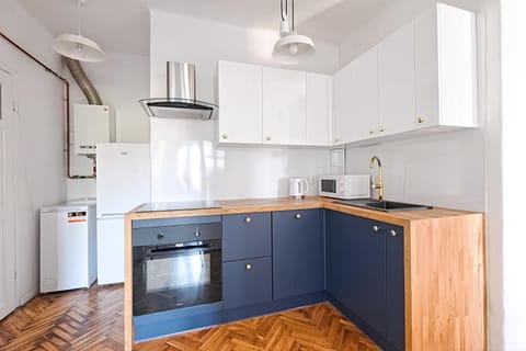 Kitchen or kitchenette, oven, stove