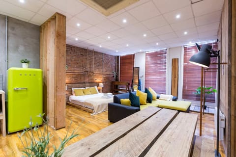 Bed, Living room, Dining area, Bedroom