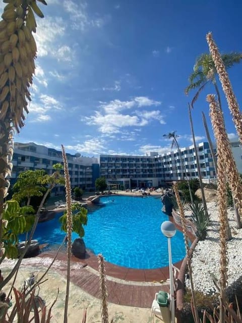 Swimming pool, sunbed