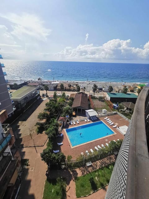 Day, Natural landscape, Bird's eye view, Beach, Pool view, Sea view, Swimming pool, sunbed