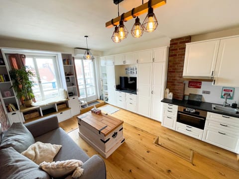 Kitchen or kitchenette, Living room, Seating area, minibar, pet friendly, stove