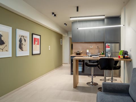 Kitchen or kitchenette, Living room, Dining area