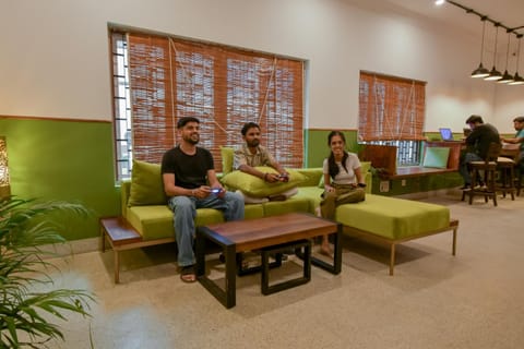 Communal lounge/ TV room, People, Game Room, TV and multimedia, Living room, Seating area, Dining area, Evening entertainment, Guests, Entertainment, group of guests, group of guests, locker