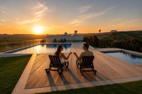 Summer, View (from property/room), Swimming pool, Sunset