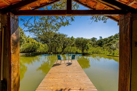 Property building, Natural landscape, Lake view