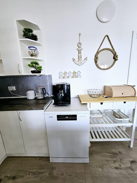 Kitchen or kitchenette, dishwasher