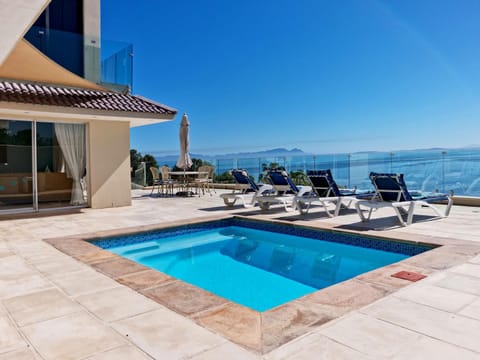 Patio, Day, Natural landscape, View (from property/room), Balcony/Terrace, Mountain view, Pool view, Sea view, Swimming pool, sunbed