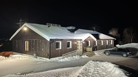 Property building, Night, Winter, Parking
