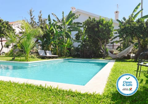 Natural landscape, Garden, Garden view, Swimming pool