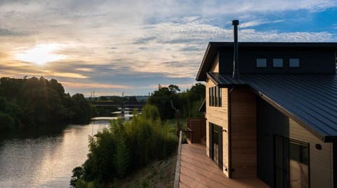 Property building, Natural landscape, River view