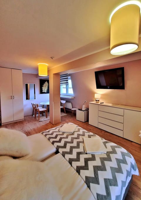 Communal lounge/ TV room, Bed, TV and multimedia, Living room, Photo of the whole room, Seating area, Evening entertainment, Bedroom