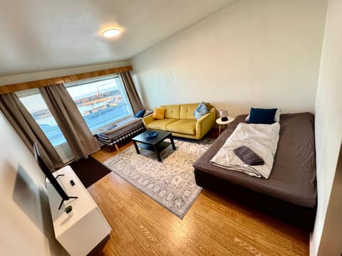 Bed, TV and multimedia, Living room, Photo of the whole room, Seating area, Bedroom