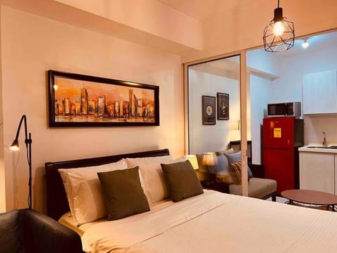 Bed, Kitchen or kitchenette, Living room, Photo of the whole room, Seating area, Bedroom
