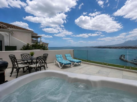 Patio, Hot Tub, View (from property/room), View (from property/room), Seating area, Sea view, Sea view, sunbed