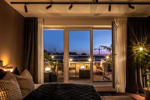 View (from property/room), Balcony/Terrace, Living room, Bedroom