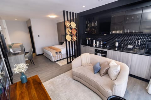 Kitchen or kitchenette, Living room, Photo of the whole room, Bedroom