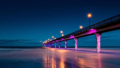 Night, Beach, Sea view