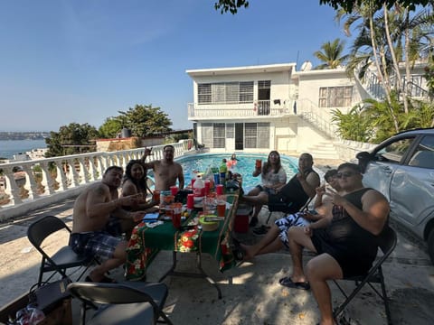 Patio, Seating area, Pool view