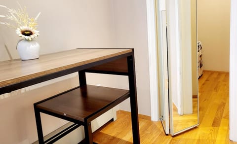 Seating area, wardrobe