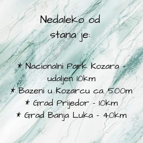 Stan na dan Apartman Kozarac Apartment in Federation of Bosnia and Herzegovina