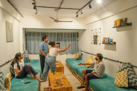 People, Living room, group of guests, air conditioner