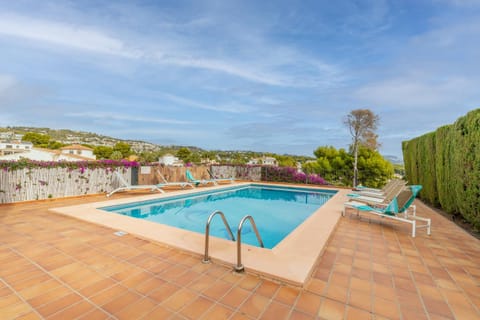 Property building, Living room, Swimming pool
