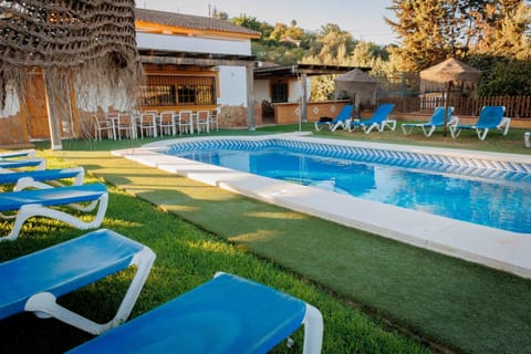 Property building, Living room, Swimming pool