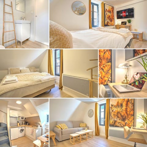 Bed, Living room, Photo of the whole room, Seating area, Bedroom