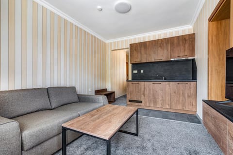 TV and multimedia, Kitchen or kitchenette, Living room, Seating area