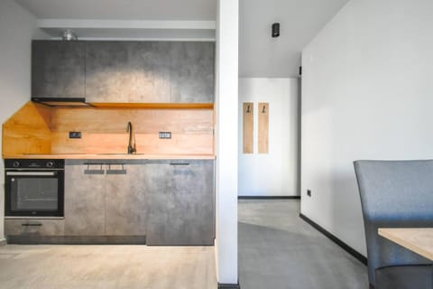 Kitchen or kitchenette, Living room, minibar, oven