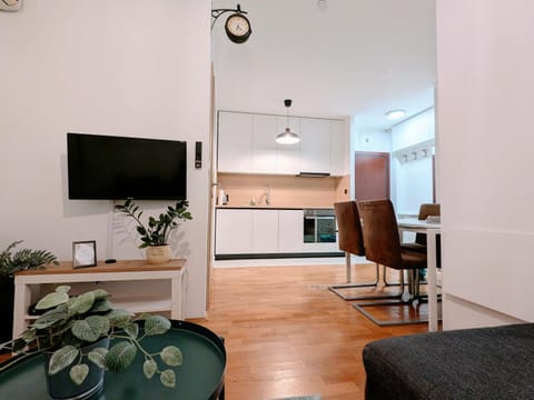 Living room, kitchen