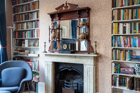 Library, Living room, Dining area