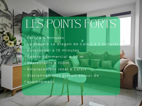 Calais Plage-Gare Appartement élégant tout équipé Apartment in Calais