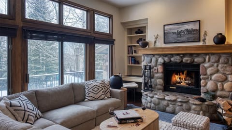 View (from property/room), Seating area, fireplace