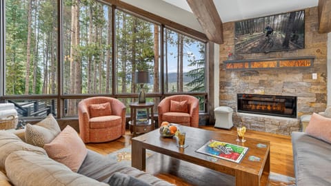 TV and multimedia, View (from property/room), Seating area, fireplace, furniture