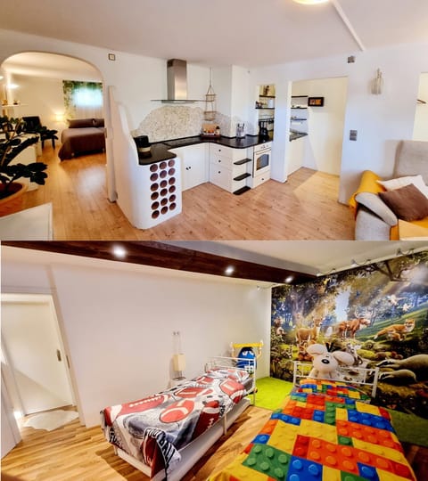 Bed, Kitchen or kitchenette, Photo of the whole room, Bedroom