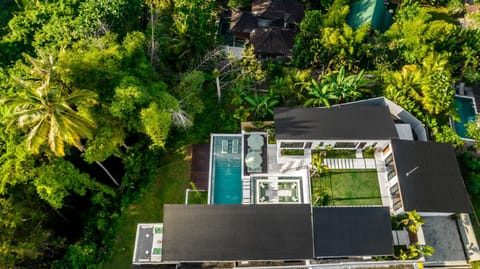 Property building, Natural landscape, Bird's eye view, Garden, Garden view, Pool view, Swimming pool