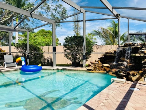 Patio, Natural landscape, Pool view, Swimming pool, sunbed