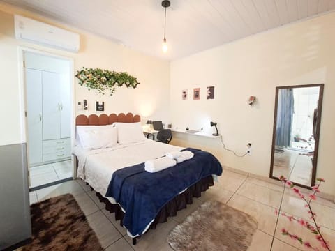 Bed, Bedroom, hair dryier, wardrobe, air conditioner