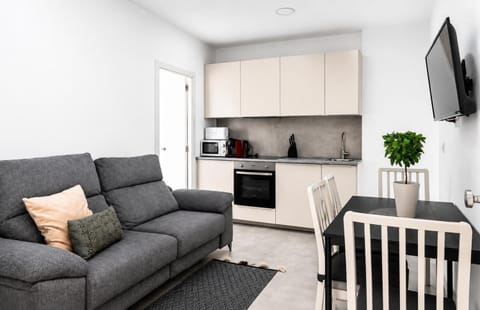 Living room, kitchen