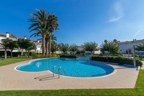 Property building, Living room, Swimming pool