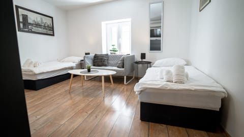 Bed, Living room, Photo of the whole room, Seating area, Bedroom, towels