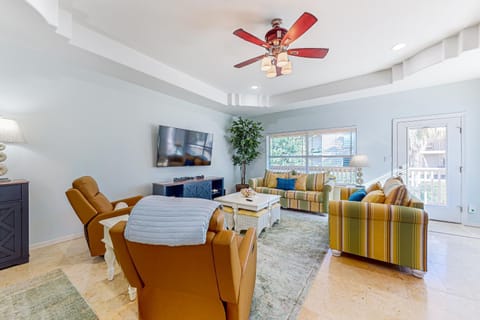 Sunset Over Paradise House in South Padre Island