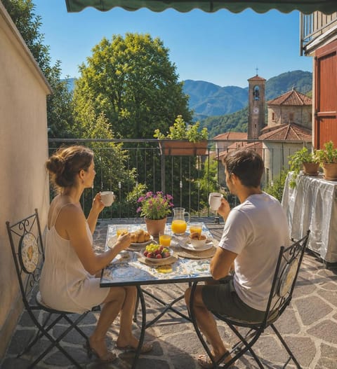 Patio, Day, Natural landscape, View (from property/room), Balcony/Terrace, Dining area, Guests, Mountain view